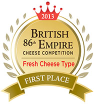 2013 First Place Winner
Fresh Cheese Type
86th British Empire Cheese Competition