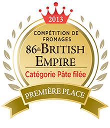 Gagnant 2013 de la première place
dans la catégorie Pâte filée
de la compétition de fromages 86th British Empire
(Boule de Mozzarella)