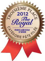 Gagnant 2012 de la troisième place
dans la catégorie Pâte filée
de la Foire agricole d'hiver The Royal 
(Bocconcini régulier)