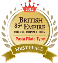 2012 First Place Winner
Pasta Filata Type
85th British Empire Cheese Competition
(Regular Bocconcini)