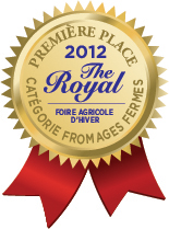 Gagnant 2012 de la première place
dans la catégorie Fromages fermes
de la Foire agricole d'hiver The Royal
(Havarti Crémeux Dofino®)