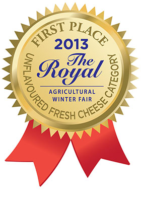 2013 First Place Winner
Unflavoured Fresh Cheese Category
The Royal Agricultural Winter Fair