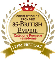 Gagnant 2012 de la première place
dans la catégorie Fromages semi-fermes
de la compétition de fromages
85th British Empire
(Havarti Crémeux Dofino®)